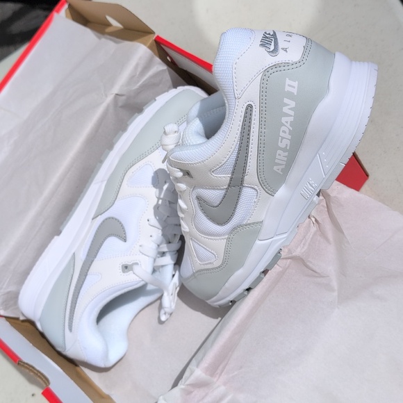 Nike Air Span 2 - White Wolf Grey - Men's Size 11 ( AH8047-001 ) - Picture 2 of 8